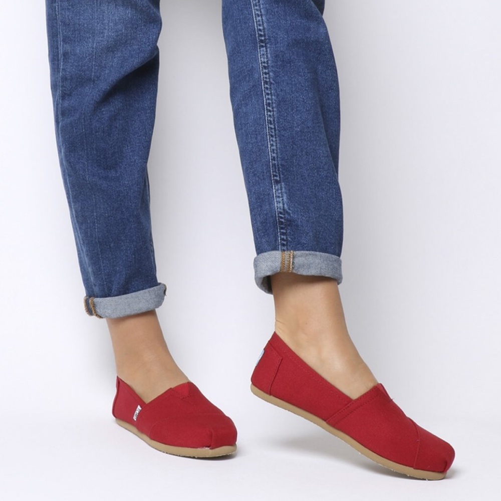 TOMS/ Red Canvas Women's Classics
